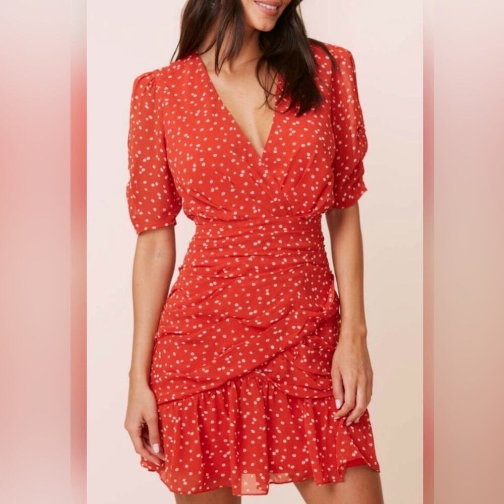 Astr The Label shirred mini Dress
